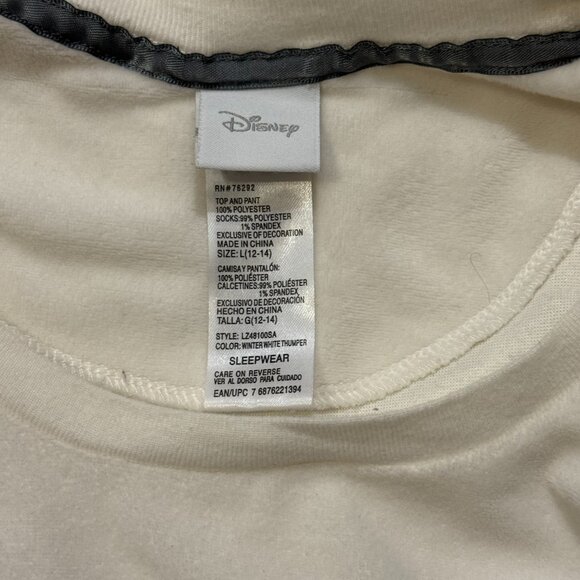 Disney's Winter White Thumper Women's Pajama Set - 2 pc - Size Large (12-14) - Picture 7 of 16